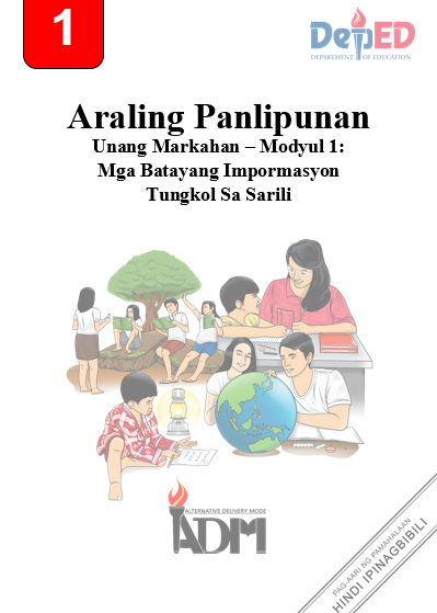 122798 SAES (Biri) Araling Panlipunan Unang Markahan – Modyul 1: Mga Batayang Impormasyon Tungkol Sa Sarili